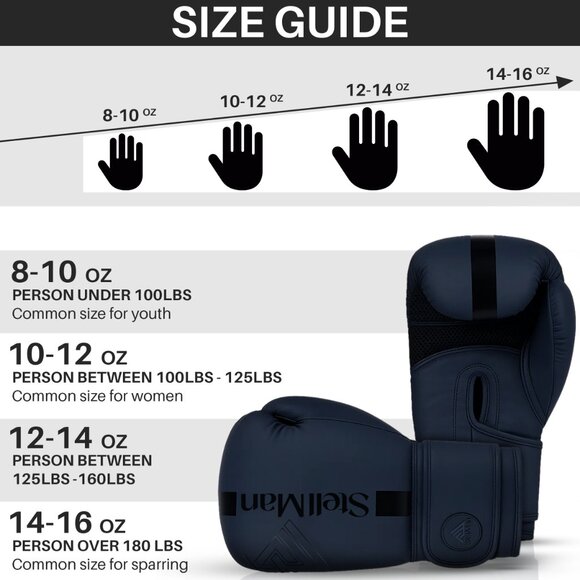 Stellman Boxing Gloves  High Quality Mens Leather Gloves Workouts Contender 2.0 - Picture 4 of 6